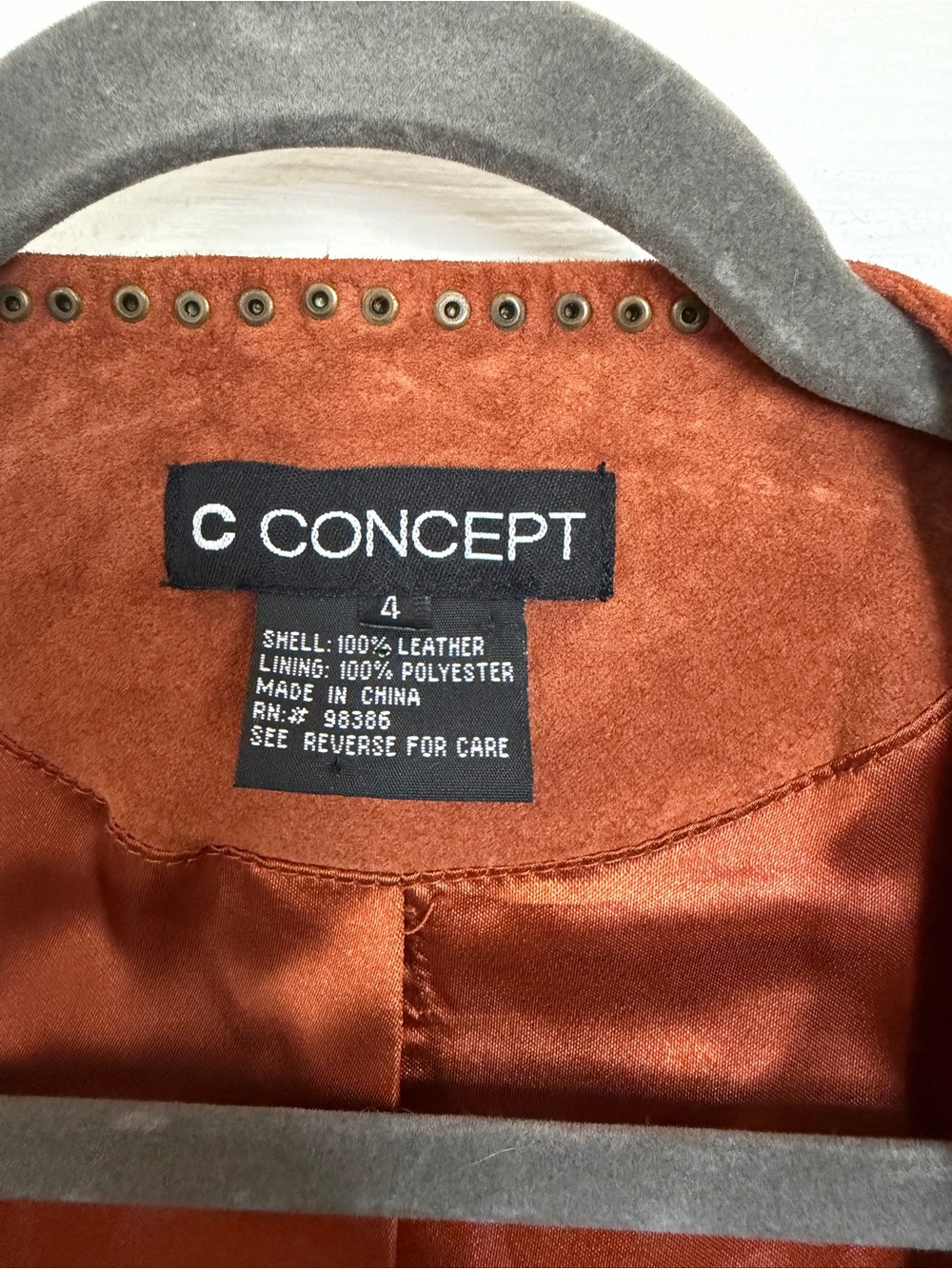 Real Leather Women’s Studded Jacket - Picture 3 of 4